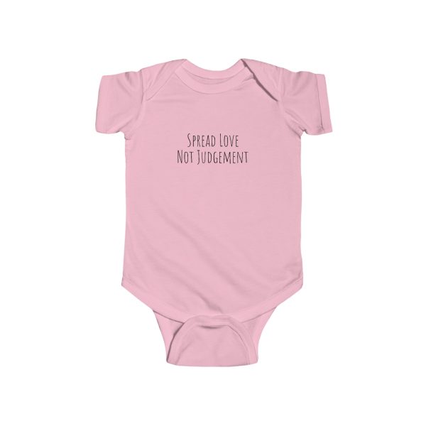 Infant Fine Jersey Bodysuit Spread Love Not Judgement Black Letters TM - Image 7