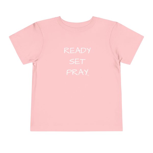 READY SET PRAY Toddler Short Sleeve Tee White Letters TM - Image 25