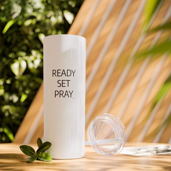 Cup Skinny Tumbler with Straw, 20oz READY SET PRAY TM - Image 54