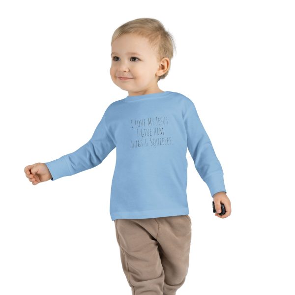 I Love My Jesus I Give Him Hugs & Squeezes Toddler Long Sleeve Tee TM - Image 15