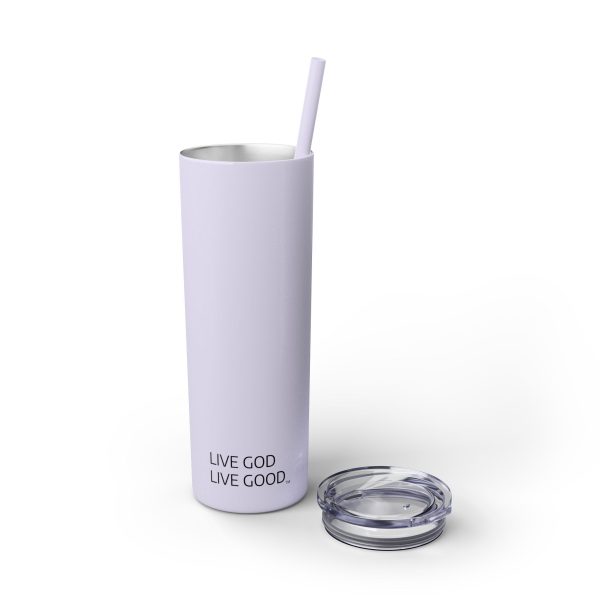 Cup Skinny Tumbler with Straw, 20oz LIVE GOD LIVE GOOD TM - Image 51