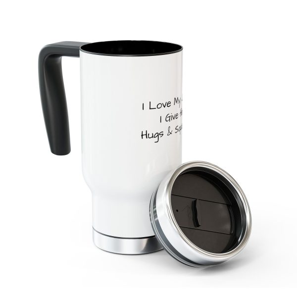 Cup Stainless Steel Travel Mug with Handle, 14oz I Love My Jesus I Give Him Hugs & Squeezes TM - Image 8