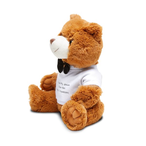 Teddy Bear with T-Shirt I Love My Jesus I Give Him Hugs & Squeezes TM - Image 4