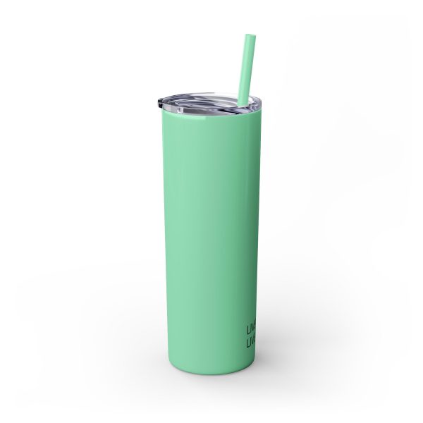 Cup Skinny Tumbler with Straw, 20oz LIVE GOD LIVE GOOD TM - Image 101