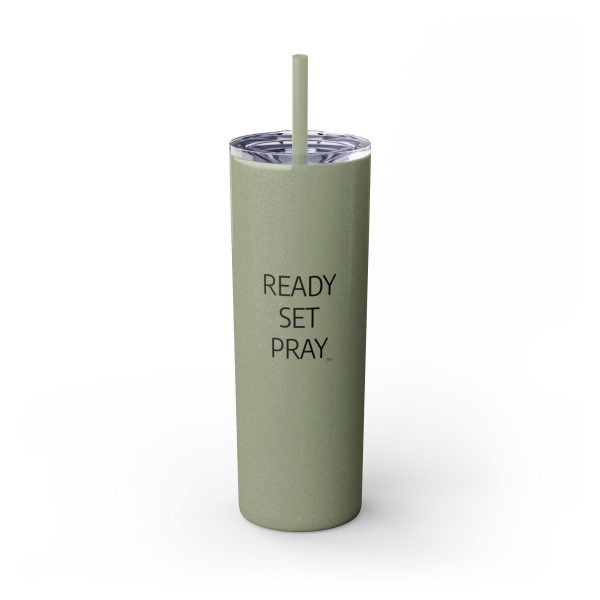 Cup Skinny Tumbler with Straw, 20oz READY SET PRAY TM - Image 91