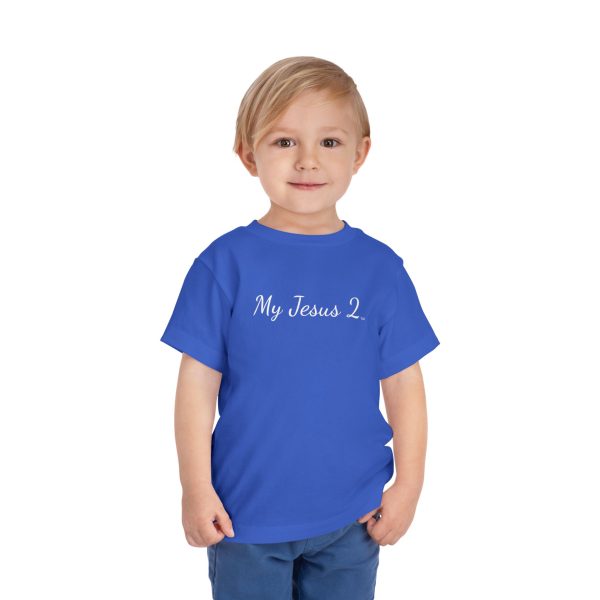 My Jesus 2 Toddler Short Sleeve Tee White Letters TM - Image 3