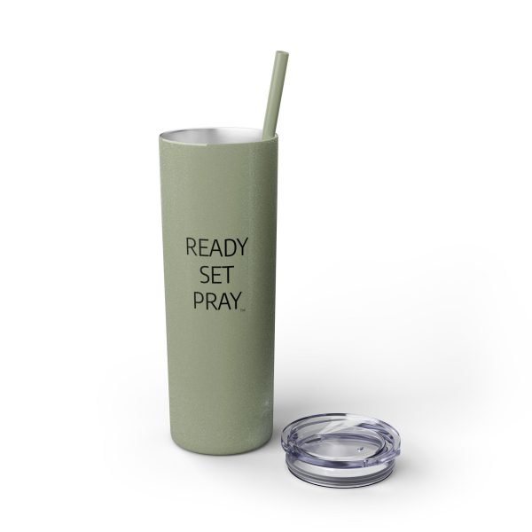 Cup Skinny Tumbler with Straw, 20oz READY SET PRAY TM - Image 96