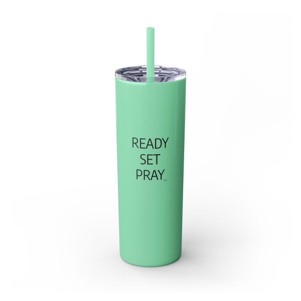 Cup Skinny Tumbler with Straw, 20oz READY SET PRAY TM - Image 109