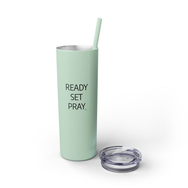 Cup Skinny Tumbler with Straw, 20oz READY SET PRAY TM - Image 6