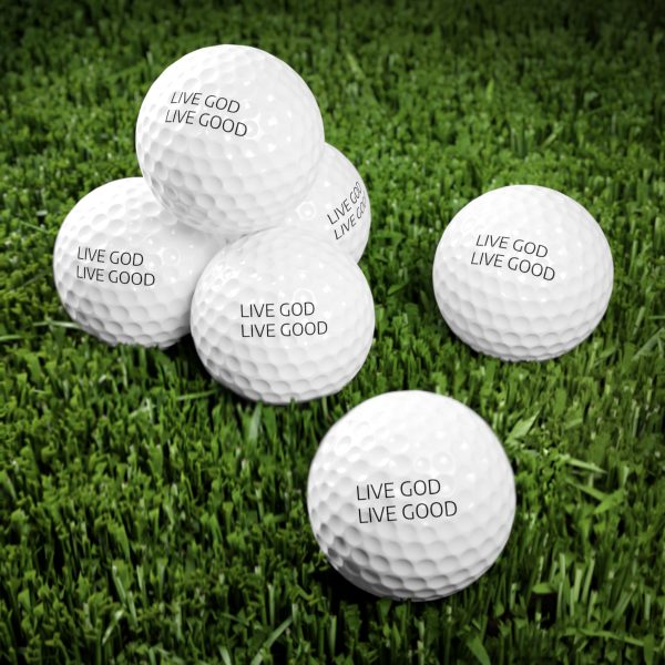 Golf Balls, 6pcs LIVE GOD LIVE GOOD TM - Image 3