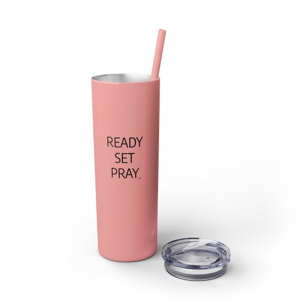 Cup Skinny Tumbler with Straw, 20oz READY SET PRAY TM - Image 24