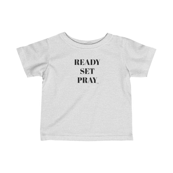 Infant Fine Jersey Tee READY SET PRAY  Black Letters TM - Image 7