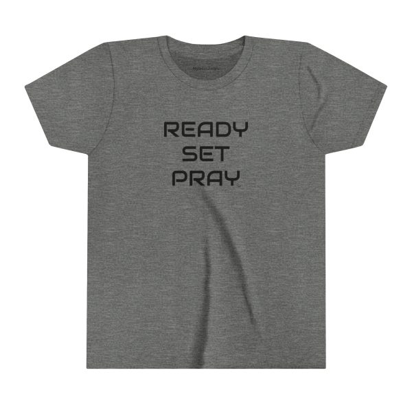 READY SET PRAY Kids Short Sleeve Tee Black Letters TM - Image 17