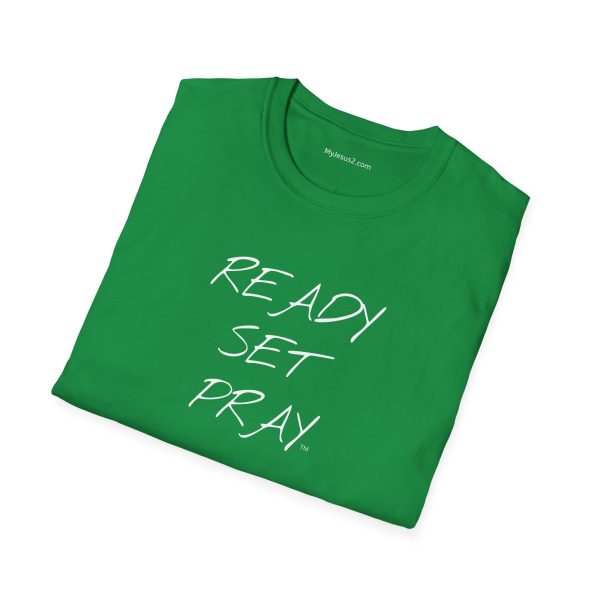 READY SET PRAY Unisex Softstyle T-Shirt White Letters TM - Image 40