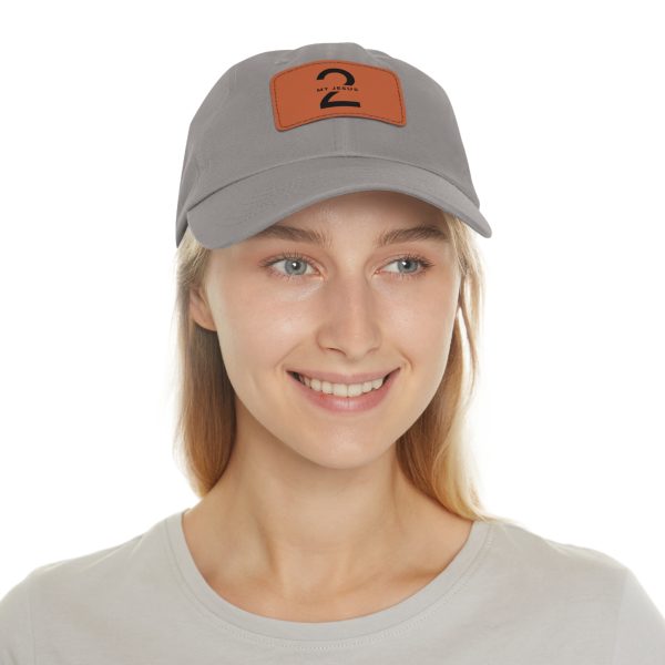 Hat with Leather Patch (Rectangle) My Jesus 2 Logo TM - Image 4