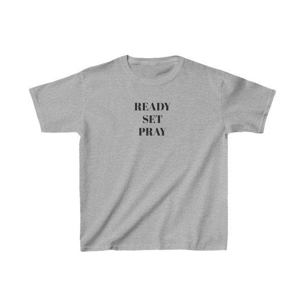 READY SET PRAY Kids Heavy Cotton Tee Black Letters TM - Image 13