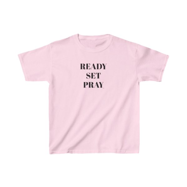 READY SET PRAY Kids Heavy Cotton Tee Black Letters TM - Image 9