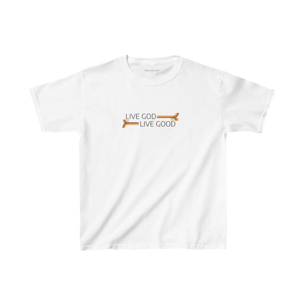 Kids Heavy Cotton Tee LIVE GOD LIVE GOOD TM - Image 7