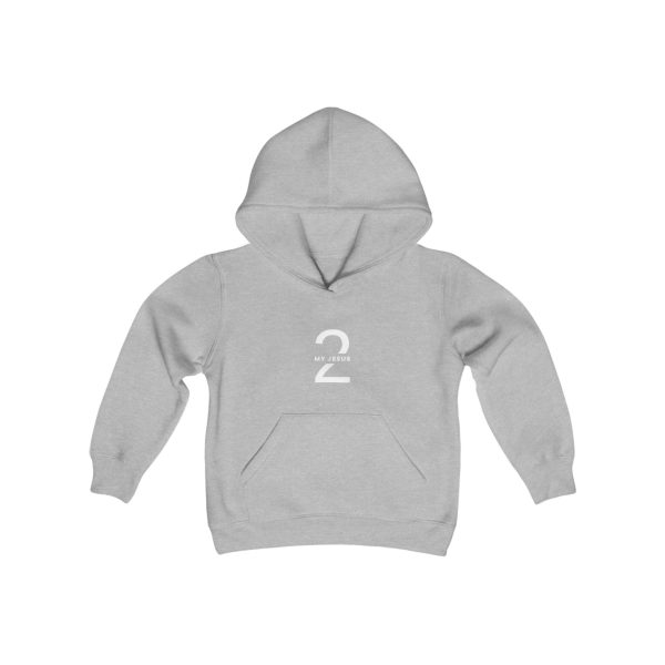 Heavy Blend Kids Hooded Sweatshirt My Jesus 2 Logo TM - Image 5