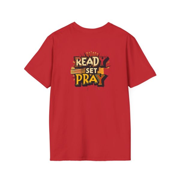 READY SET PRAY w/ Picture On Back Unisex Softstyle T-Shirt TM - Image 2