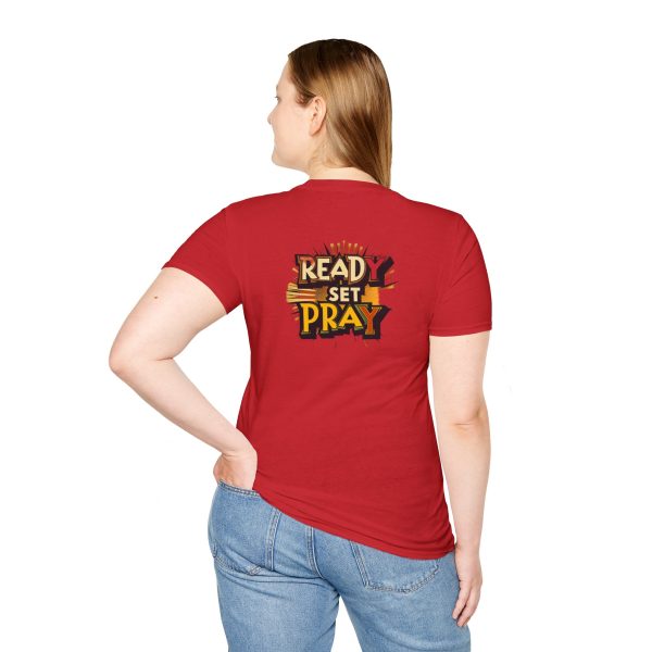 READY SET PRAY w/ Picture On Back Unisex Softstyle T-Shirt TM - Image 6