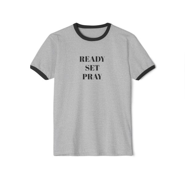 READY SET PRAY Unisex Cotton Ringer T-Shirt TM