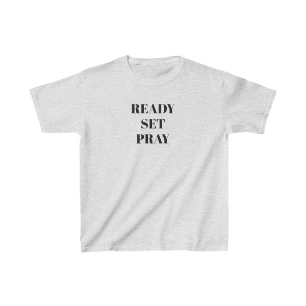 READY SET PRAY Kids Heavy Cotton Tee Black Letters TM - Image 5