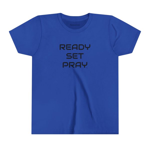 READY SET PRAY Kids Short Sleeve Tee Black Letters TM - Image 11