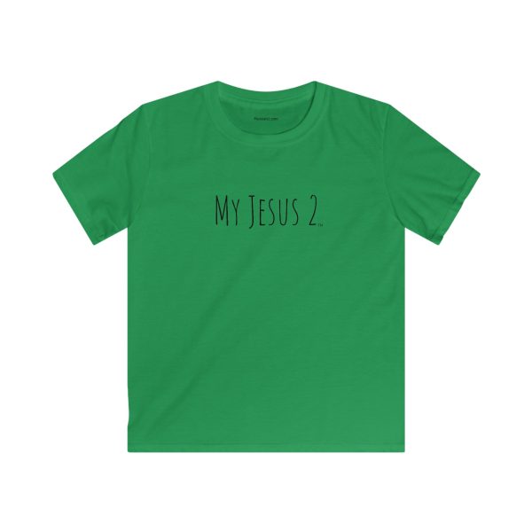 My Jesus 2 Kids Softstyle Tee Black Letters TM - Image 5