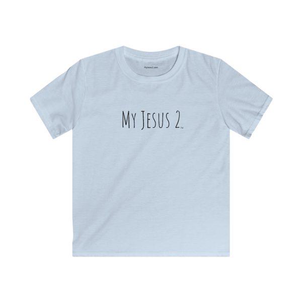 My Jesus 2 Kids Softstyle Tee Black Letters TM - Image 7