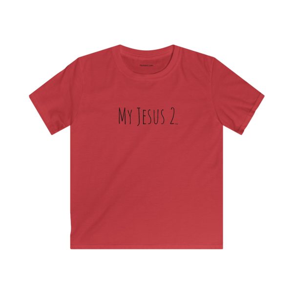 My Jesus 2 Kids Softstyle Tee Black Letters TM - Image 9