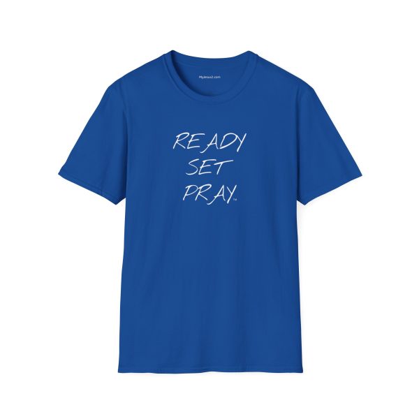 READY SET PRAY Unisex Softstyle T-Shirt White Letters TM - Image 61