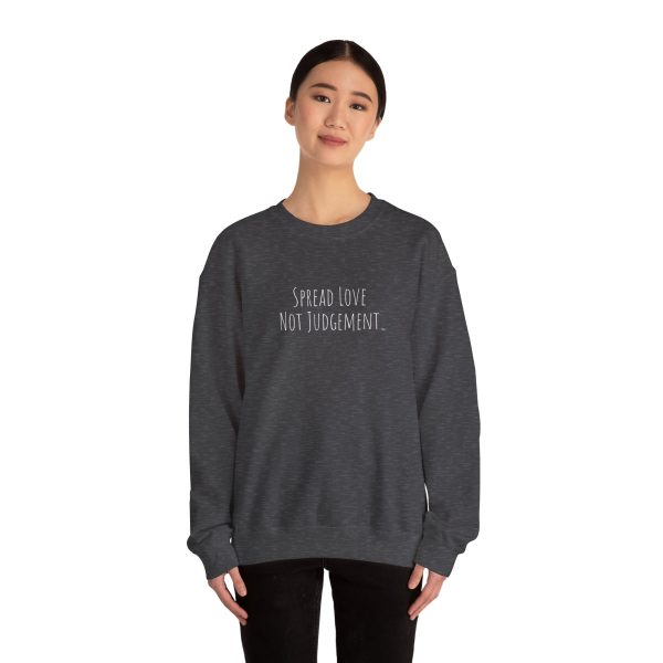 Unisex Heavy Blend Crewneck Sweatshirt Spread Love Not Judgement TM - Image 4