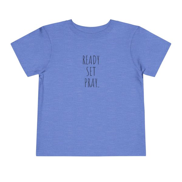 READY SET PRAY Toddler Short Sleeve Tee Black Letters TM