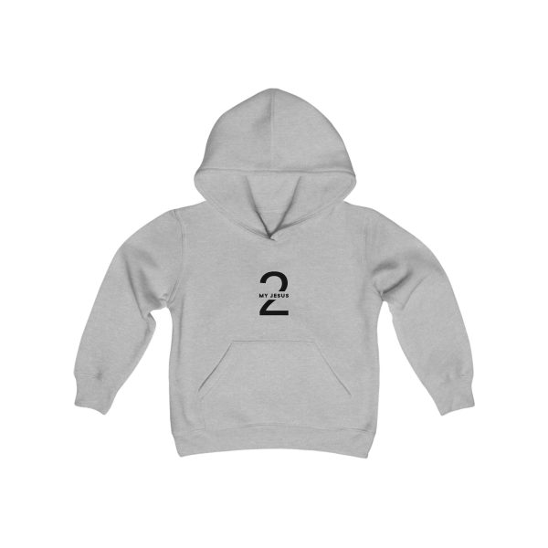 Heavy Blend Kids Hooded Sweatshirt My Jesus 2 Logo TM - Image 3