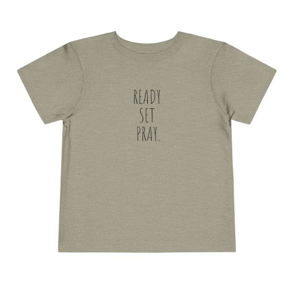 READY SET PRAY Toddler Short Sleeve Tee Black Letters TM - Image 25