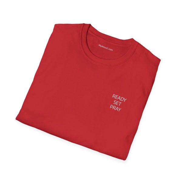 READY SET PRAY w/ Picture On Back Unisex Softstyle T-Shirt TM - Image 4