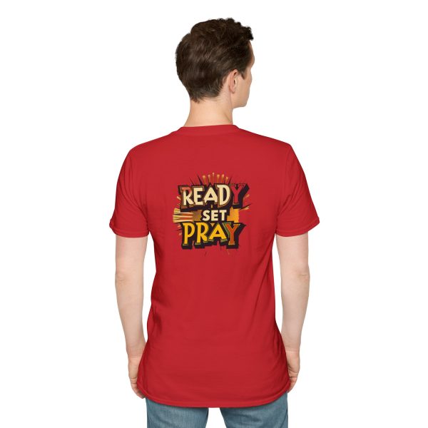 READY SET PRAY w/ Picture On Back Unisex Softstyle T-Shirt TM - Image 8