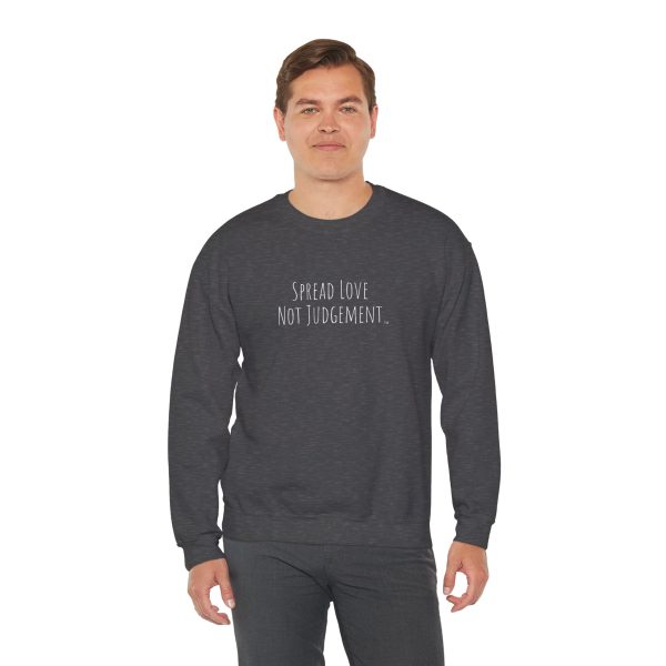 Unisex Heavy Blend Crewneck Sweatshirt Spread Love Not Judgement TM - Image 6