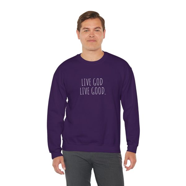 Unisex Heavy Blend Crewneck Sweatshirt LIVE GOD LIVE GOOD TM - Image 24