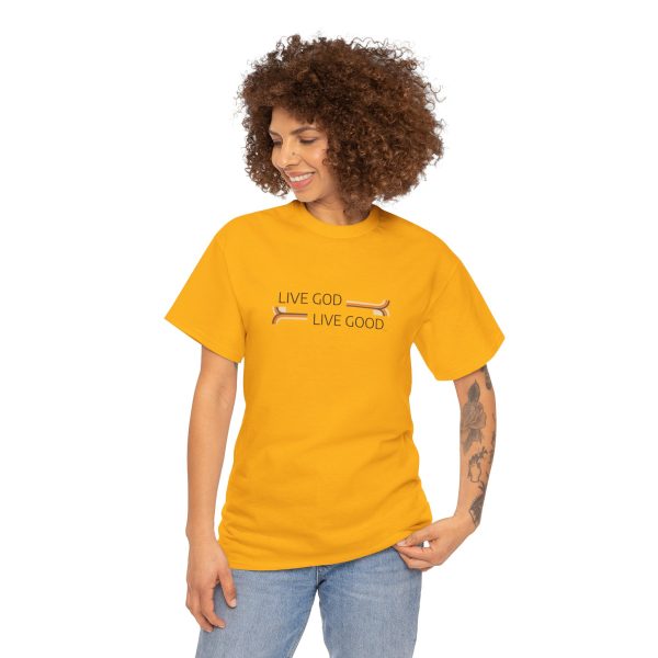 LIVE GOD LIVE GOOD Unisex Heavy Cotton Tee TM - Image 75