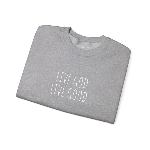 Unisex Heavy Blend Crewneck Sweatshirt LIVE GOD LIVE GOOD TM - Image 33