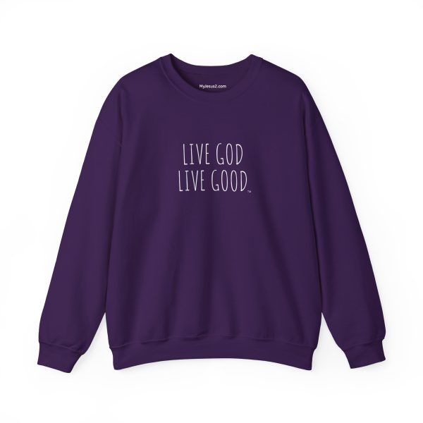 Unisex Heavy Blend Crewneck Sweatshirt LIVE GOD LIVE GOOD TM - Image 19