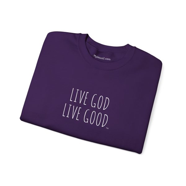 Unisex Heavy Blend Crewneck Sweatshirt LIVE GOD LIVE GOOD TM - Image 21