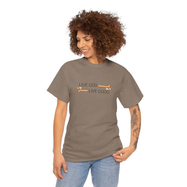 LIVE GOD LIVE GOOD Unisex Heavy Cotton Tee TM - Image 5