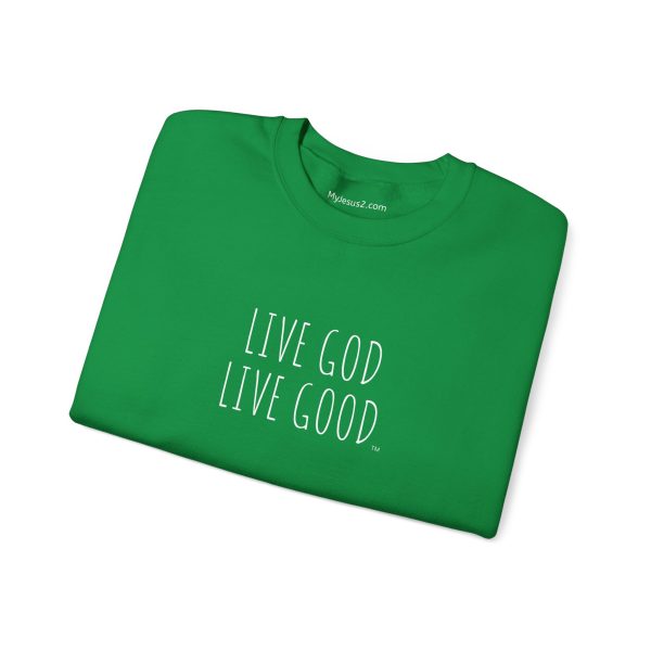 Unisex Heavy Blend Crewneck Sweatshirt LIVE GOD LIVE GOOD TM - Image 15