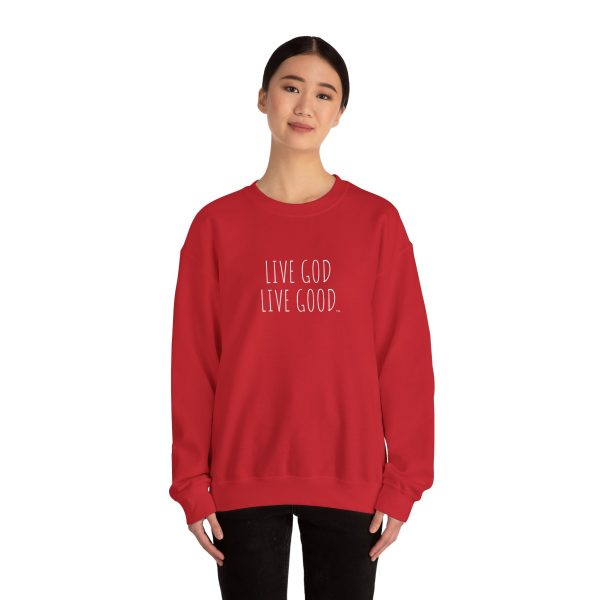 Unisex Heavy Blend Crewneck Sweatshirt LIVE GOD LIVE GOOD TM - Image 28