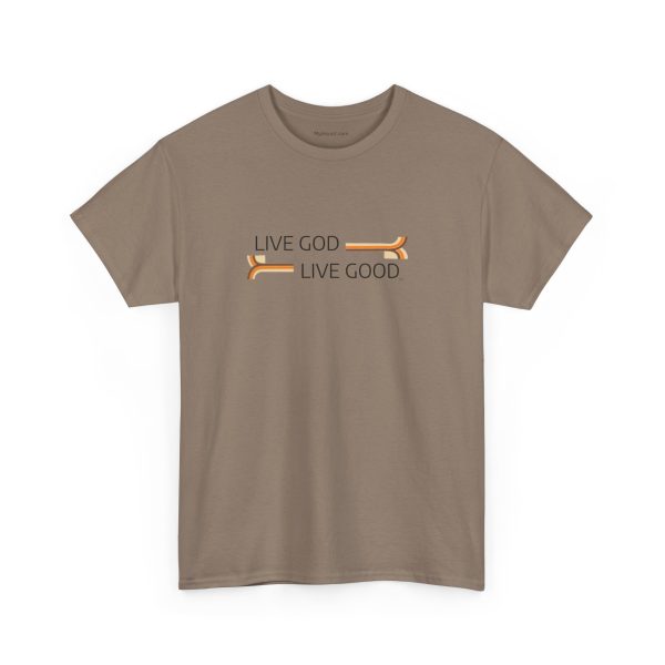 LIVE GOD LIVE GOOD Unisex Heavy Cotton Tee TM - Image 3