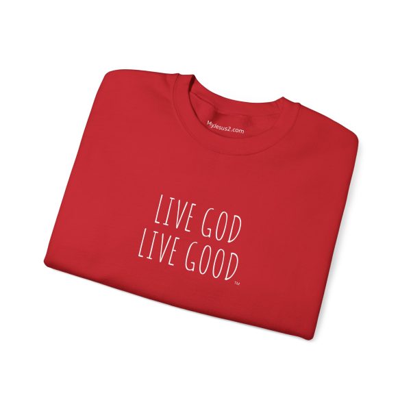 Unisex Heavy Blend Crewneck Sweatshirt LIVE GOD LIVE GOOD TM - Image 27