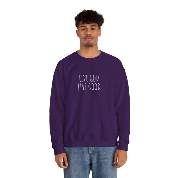 Unisex Heavy Blend Crewneck Sweatshirt LIVE GOD LIVE GOOD TM - Image 23